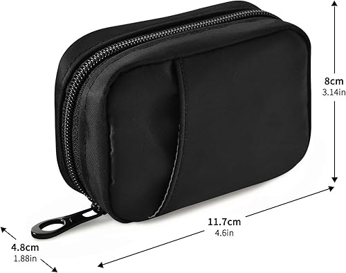 Miniatura 3 de Pastillero de viaje básico negro para 7 días, organizador de píldoras, portátil, semanal, pastillero, contenedor para suplementos de vitaminas con