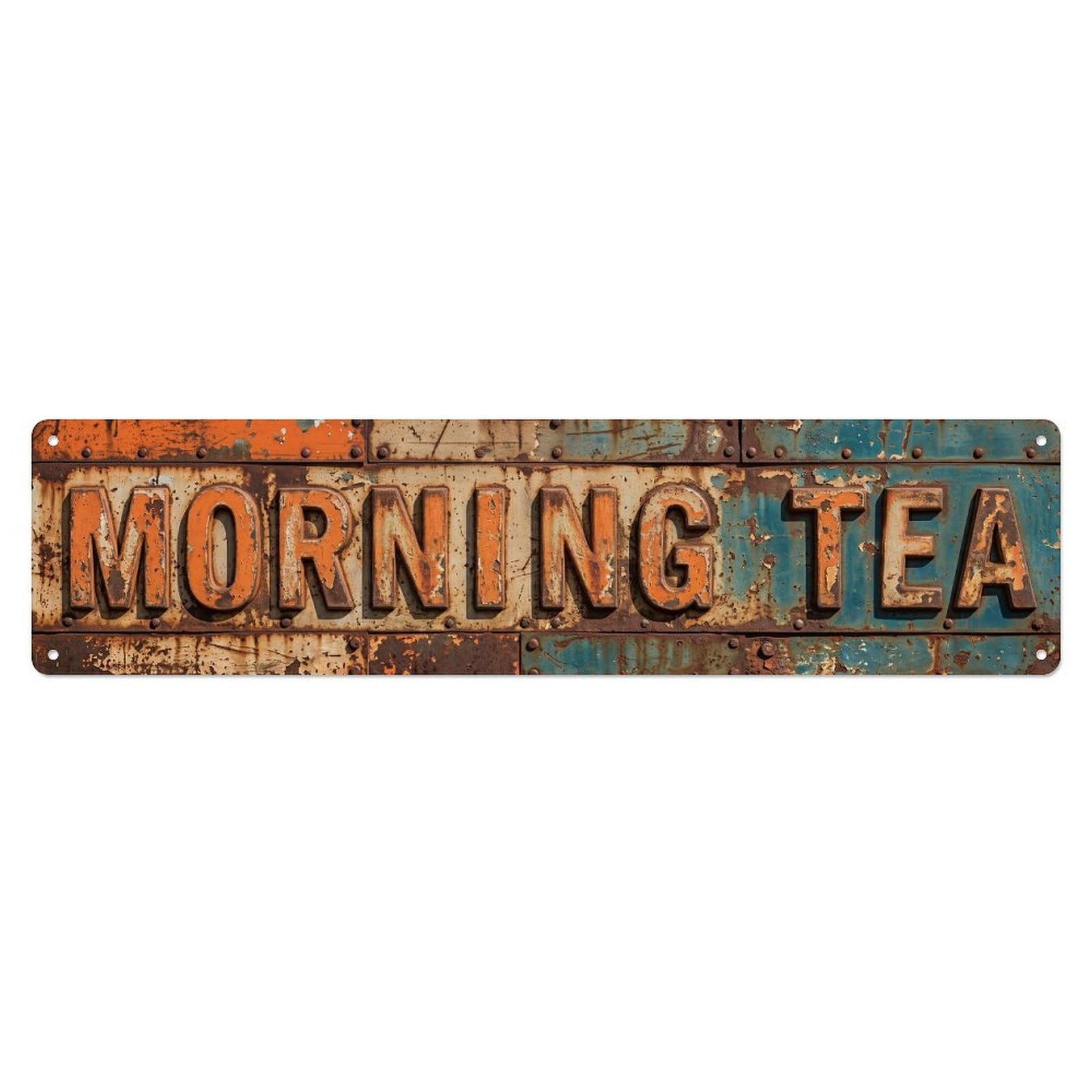 Morning Tea Rustic Metal Tin Sign