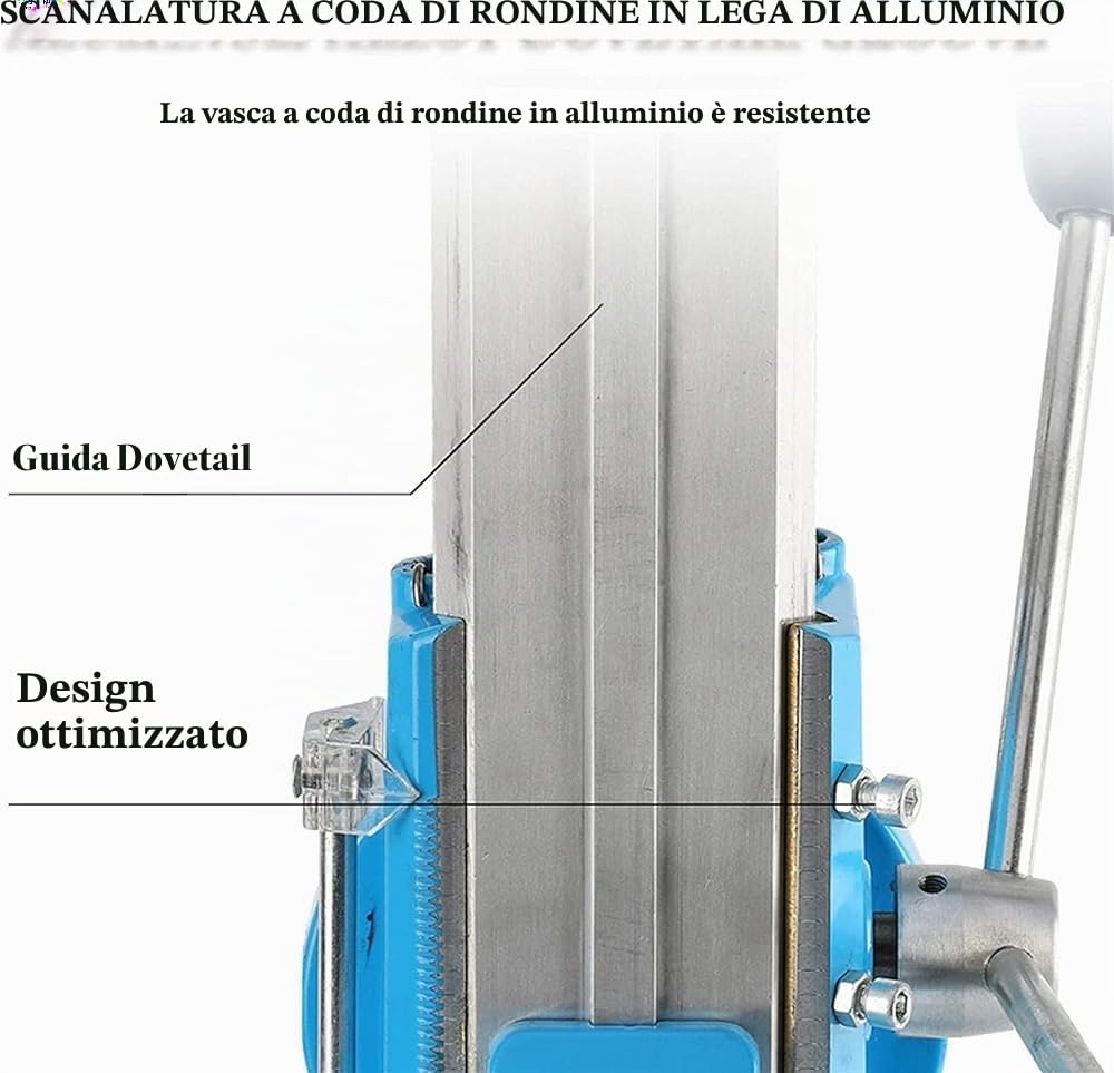 Supporto per Perforazione Elevato Ad Alta Elettrico, Macchina per Perforazione da Tavolo con Serraggio da 38-50 Mm E Corsa da 80 Mm - Colonna Ispessita E Base in Alluminio Fuso