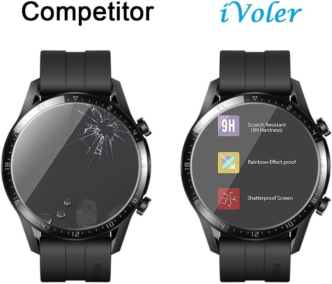 Pellicola In Vetro Temperato 9H Per Amazfit Balance, GTR 4 E Garmin Fenix 8 47mm – 3 Pezzi, HD E Antigraffio!