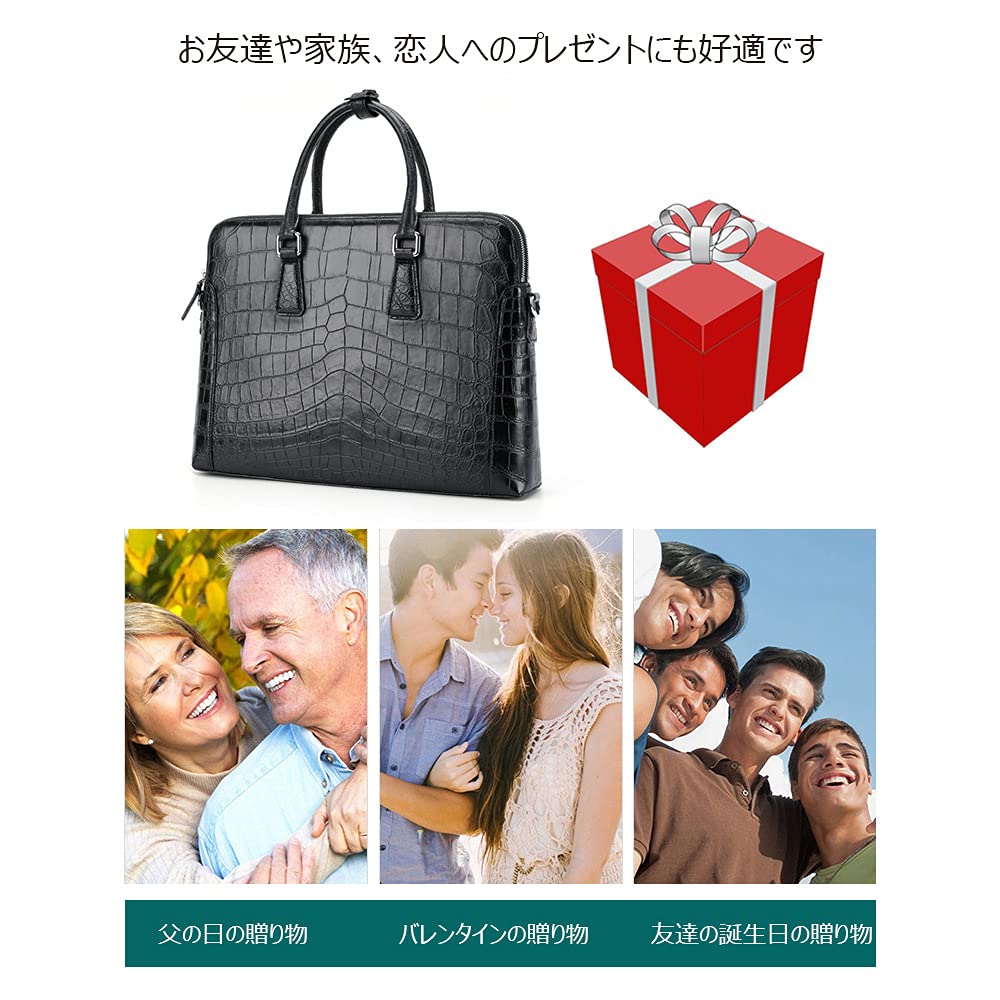 Amazon.co.jp: [Whatna] ワニ革 本革 ビジネス バッグメンズ