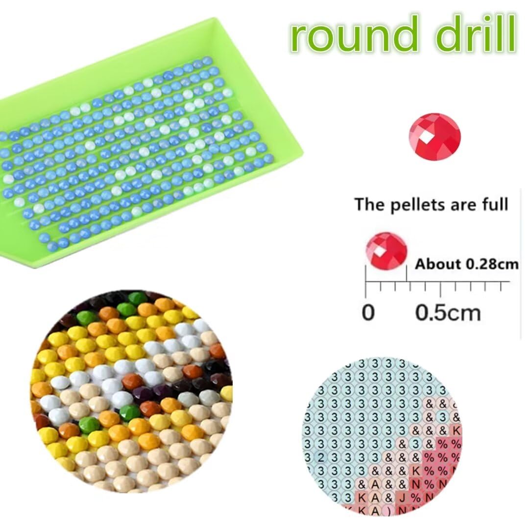 5D bord de mer Diamond Painting, DIY paysage Peinture Diamant Painting Kit, Diamond Painting Adulte Grand Format Bricolage Strass Broderie Diamant Art, pour Decoration Murale Maison 80x111cm WO-1454