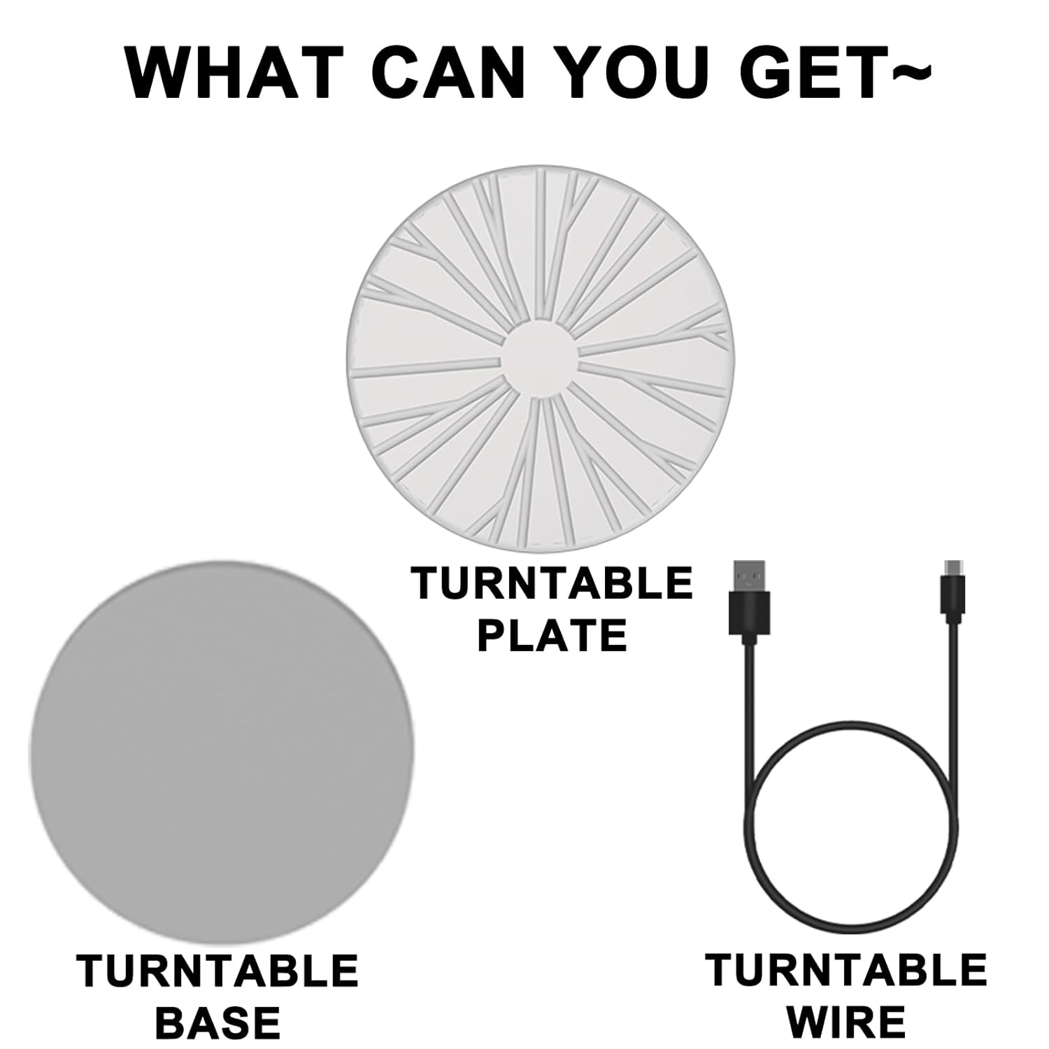 3DMakerpro Portable Turntable for All 3D Scanners - Turning Table with Marked Top Cover, Easy Scanning of Featureless and Small and Medium Objects, Constant Noiseless Rotation for More Stable Scanning