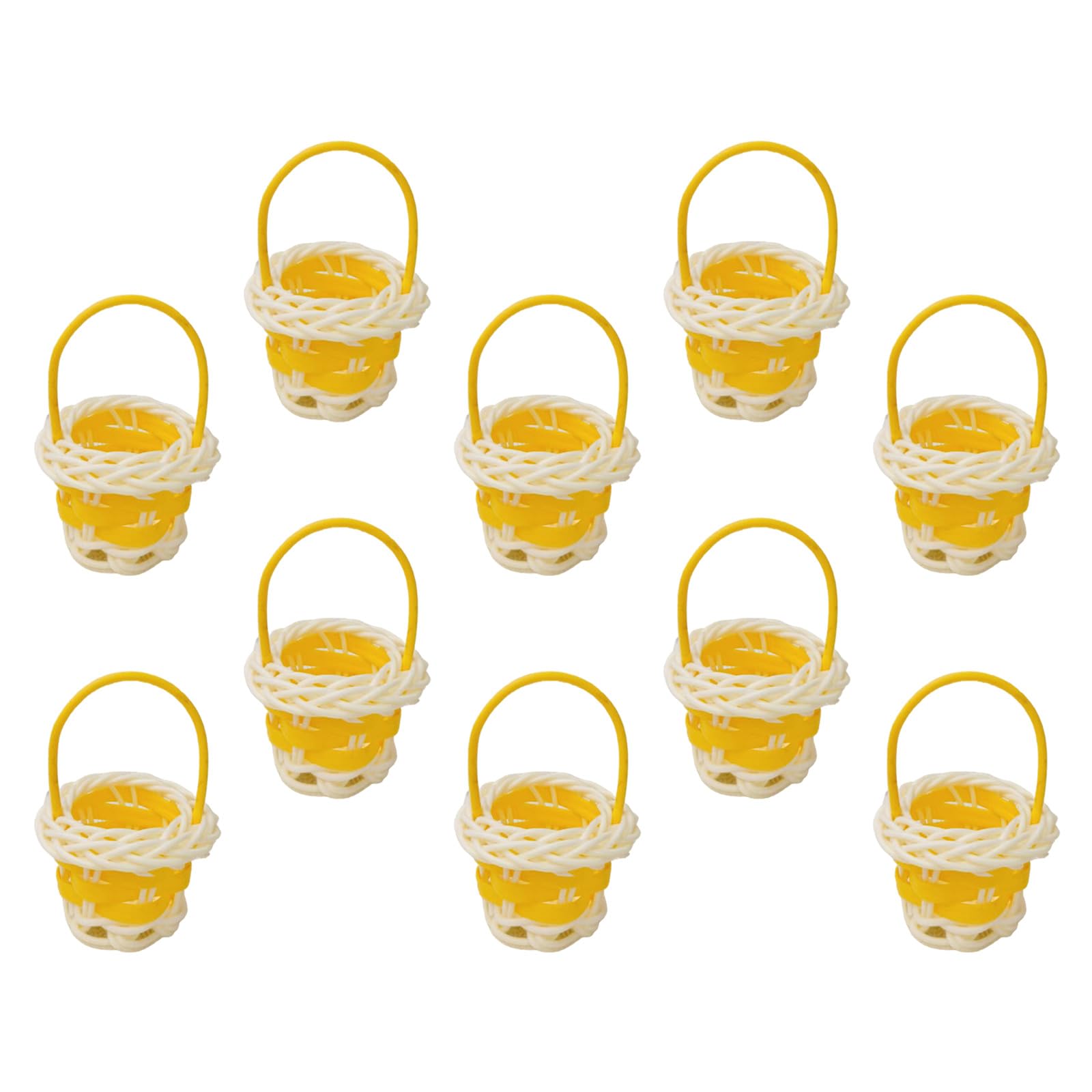 Ekoama Pack of 10 Miniature Handwoven Baskets for Home Decors and Storage Portable Sturdy Decorative Containers