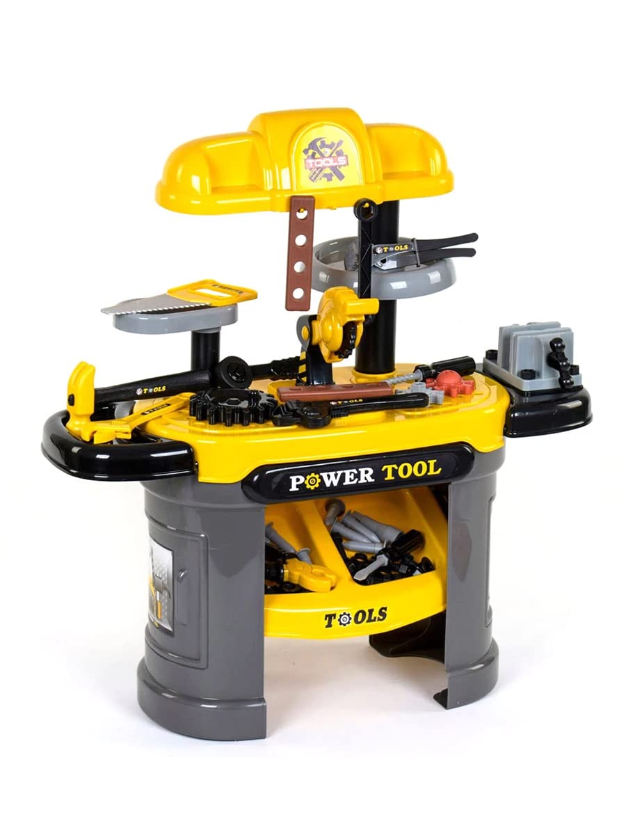 Tool Bench Workbench Play Set Tool Box for Boys - Indoor & Outdoor Learning Construction Garage Educational Toys - Pretend Play with Electric Drill - Birthday Gift for Toddlers 1-3, Boys, Kids