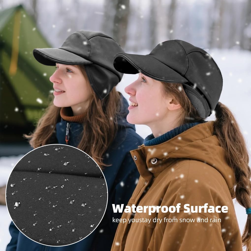 Winter Hat with Ponytail Hole for Women, Pony Tail Hat Waterproof Cap, Stylish Ponytail Winter Hats, Warm, Modern for Outdoor - Image 7