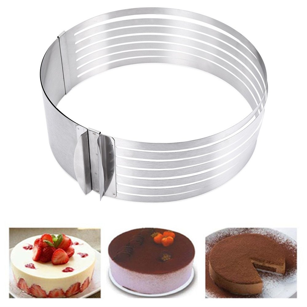 Buy Cake Decor Stainless Steel Layer Cake Slicer Adjustable Cake Slice Cutter Leveler