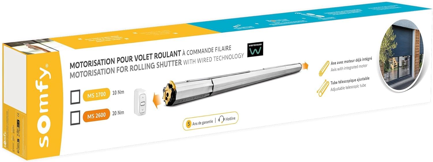 Image secondaire de Kit de Motorisation Électrique pour Volet Roulant Somfy MS 2600