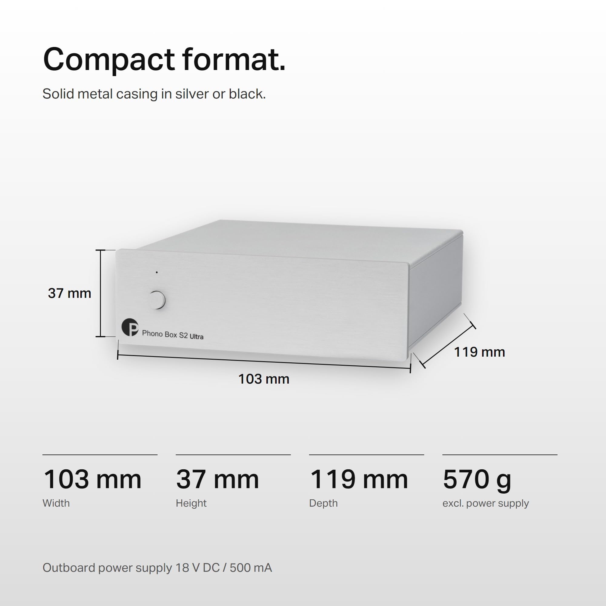 Amazon.com: Pro-Ject Phono Box S2 Ultra Phono Preamplifier (Silver