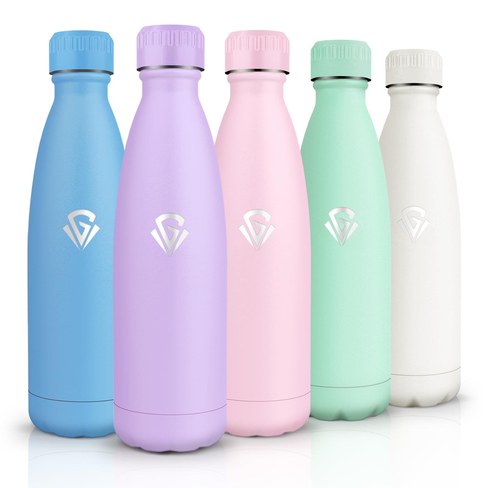 Gourde Isotherme HoneyHolly 500ml Acier Inox 18/8 - Double Paroi, Chaude 12h Froide 24h - Sans BPA, Étanche Pour Sport, École & Camping