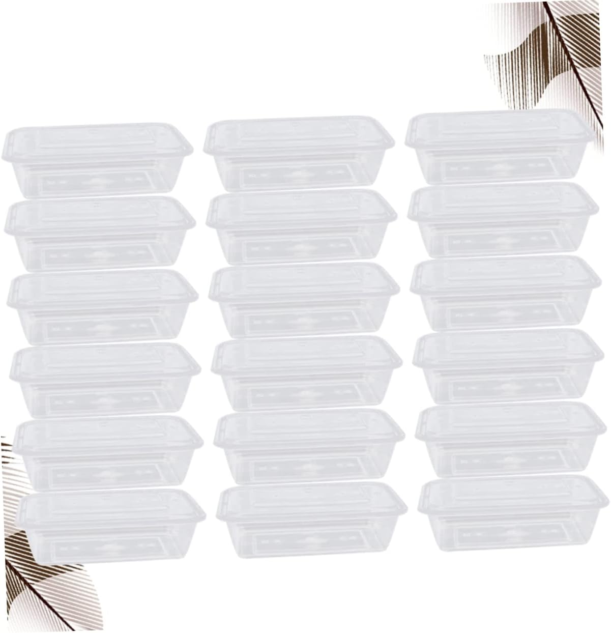 50pcs Disposable Transparent Food Storage Containers with Lid Take Out Boxes for Fruit Salad and Meal Prep for Restaurants Parties and Food Trucks