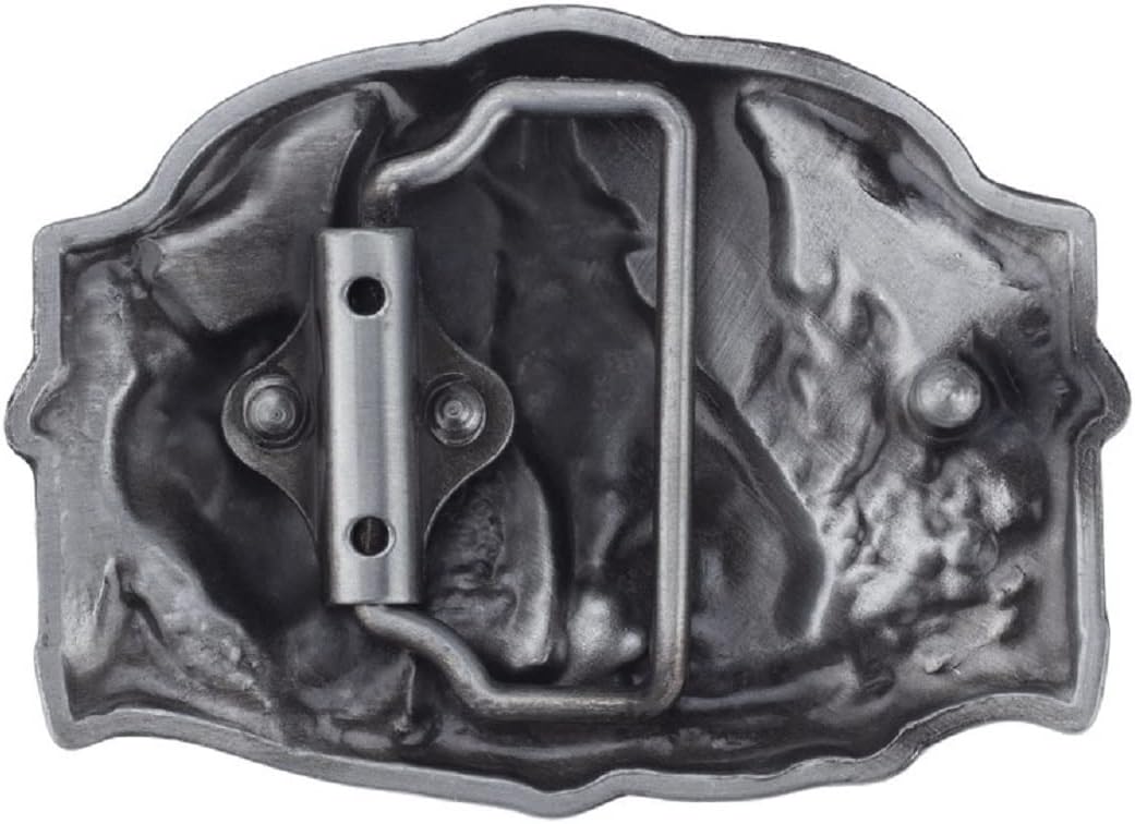Wolf Belt Buckle for Men, Norse Viking Wolf Head Belt Buckle, Howling Wolf Moon Belts Buckle, Punk Wolf Animal Belt Buckles, Vintage Western Cowboy belt buckle - Image 3