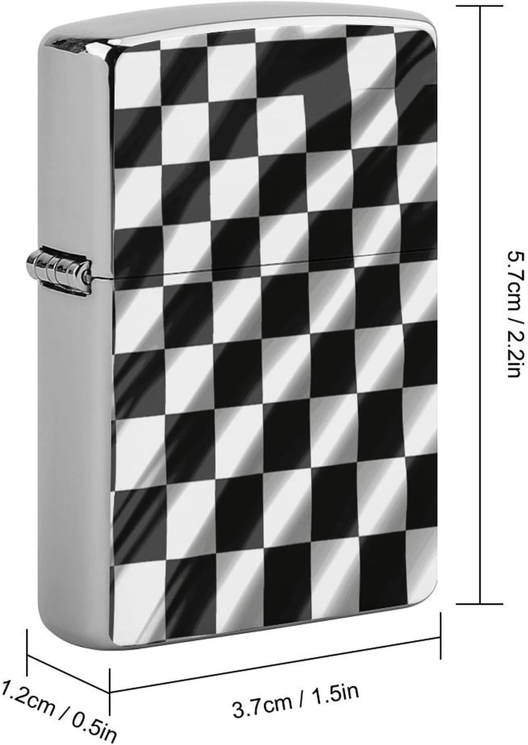 Black White Race Checkered Flag Lighter Case Cover Holder Lighter Sleeve
