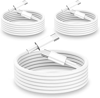 Iukopi 60W 3pck 6/6/6ft USB C to USB C Fast Charge Cable Compatible with iPhone 15/Pro/Max, MacBook Pro, iPad Pro, Galaxy S20 and More