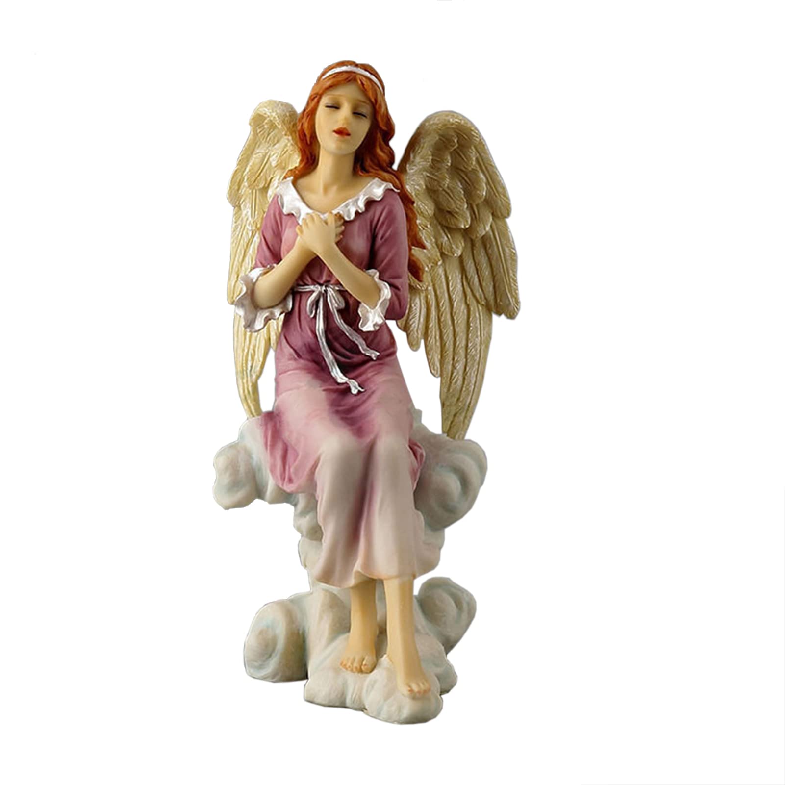 Engel Statue Dekoration, Simulation Engel Skulptur Harz Handwerk gemalt Home Desktop Ornamente Display Sammlung Dekor Geschenk