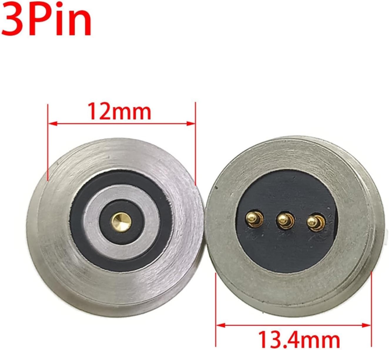 1sets 3PIN Round 5A Blind Suction DC Magnet Pogo Pin Connector Charging Light Control Connector
