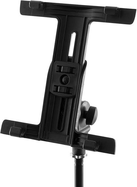 TIGER IMCA2-BK Tablet iPad Holder Mount for Microphone Stand - Black