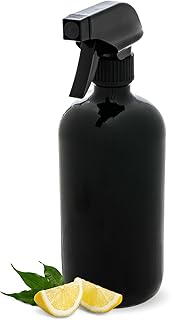 Sponsored Ad - Glass Spray Bottle - Empty Black 16oz - Adjustable Nozzle w/Mist & Stream Settings - Eco-Friendly Bottle Gr...