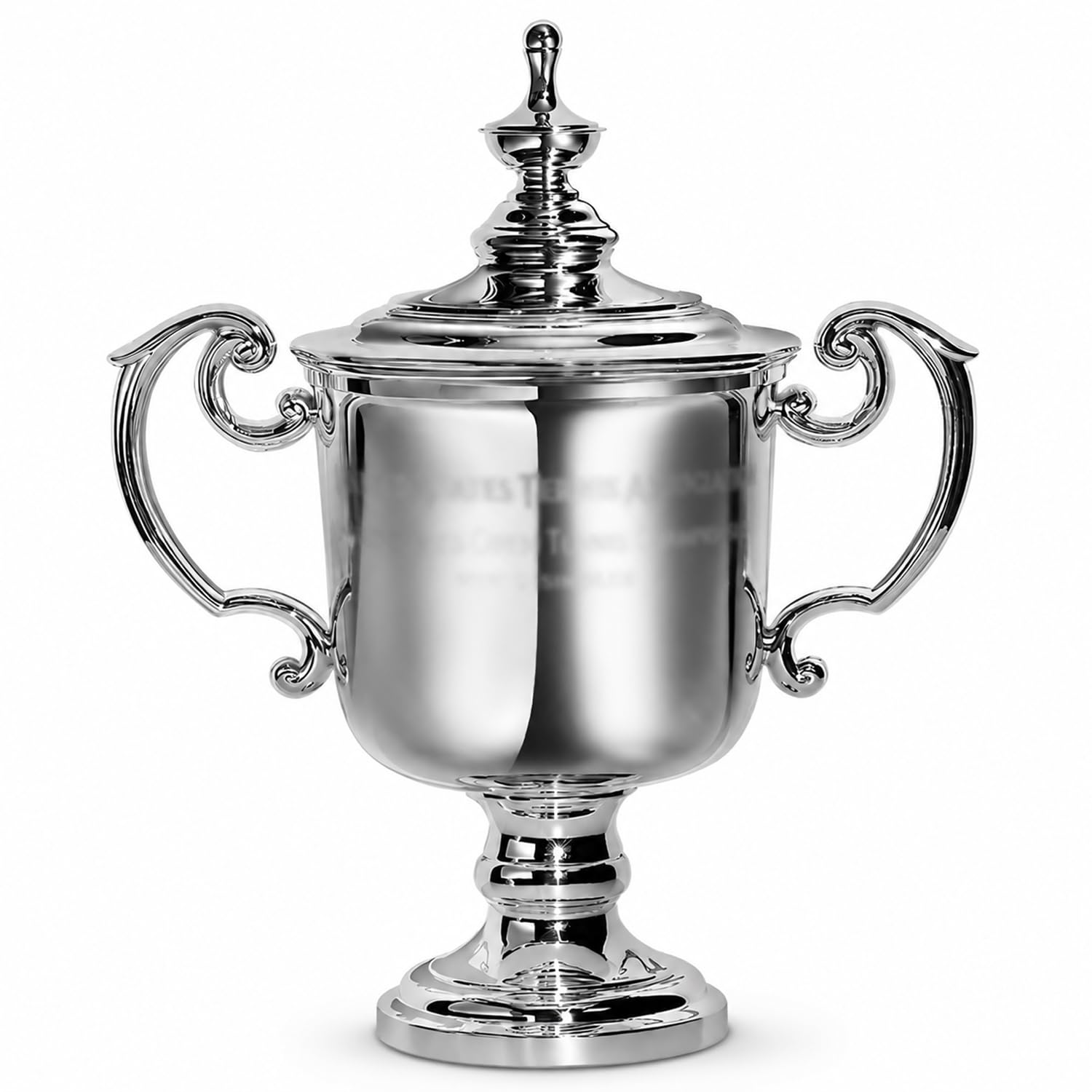 Gvhkdrtys Men's One Color Us Open Trophy Replica, Tennis Champion Cup 6.3 In / 14.2 In Silver Resin, Sports Memorabilia Collectible For Desk Shelf Display, Gift For Fans,16Cm