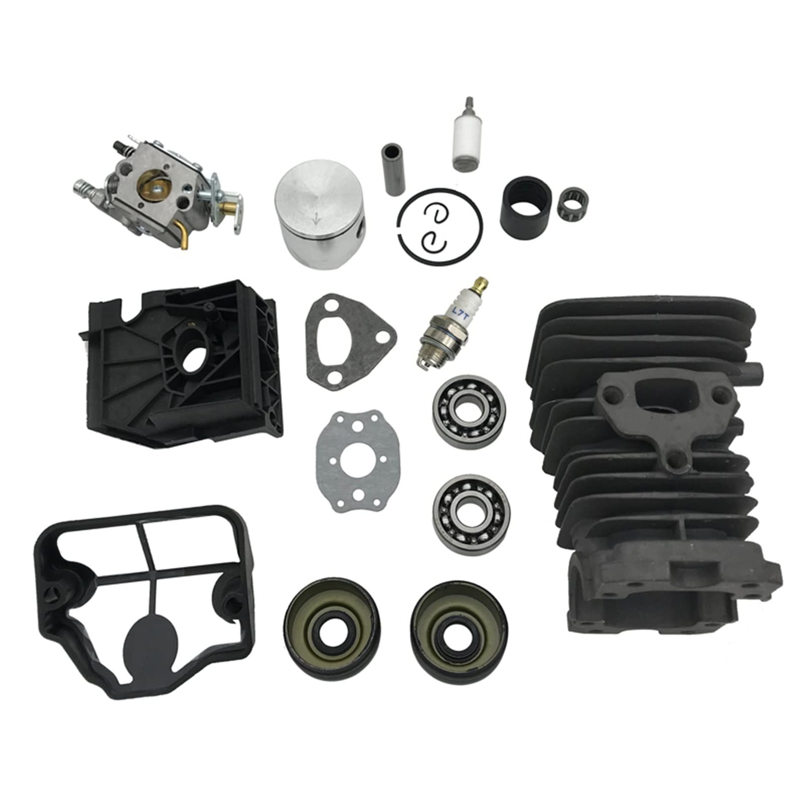 IWBR Kit de Filtro de Aire de carburador de bujía de pistón de Cilindro de 40mm Apto for Husqvarna 142 141 Motosierra Piezas de Repuesto de Sierra de Cadena