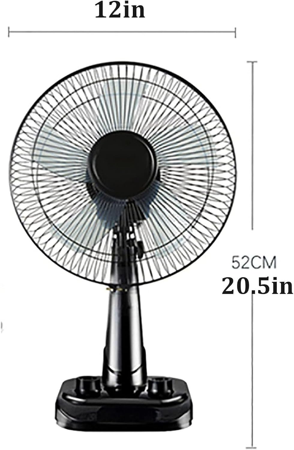 12" Desk Fan with 3 Speed ​​Settings, 5 Blades, 1 Hour Timer, Basic Air Circulation for Bedroom and Home Office (Samll)