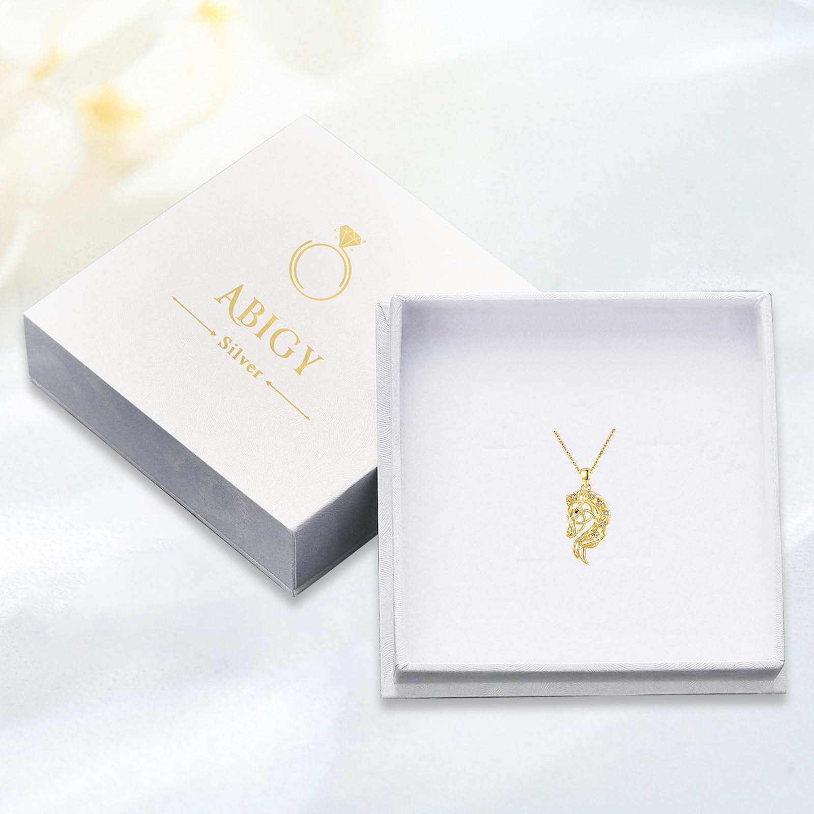 Pferde Halskette 925 Sterling Silber Pferde Anhänger Halskette Tierkette Schmuck Geschenke für Damen Mädchen Pferdeliebhaber Weihnachten Geburtstag Jahrestag Schmuck