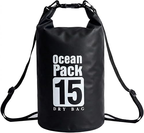 Miniatura 14 de Bolsa seca flotante impermeable de 5L/10L/15L/20L para mujer, mochila seca ligera y duradera para kayak, natación, campamento, senderismo, suave