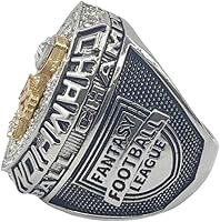 Vista 5 de Customize 2023 Fantasy Football Championship Rings Trophy Prize with Necklace