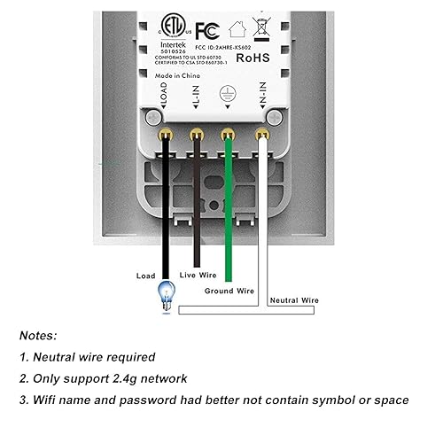 Miniatura 5 de Interruptor inteligente WiFi Interruptor de luz inalámbrico de 3 cuadrillas Interruptor de luz compatible con Alexa y Google Home