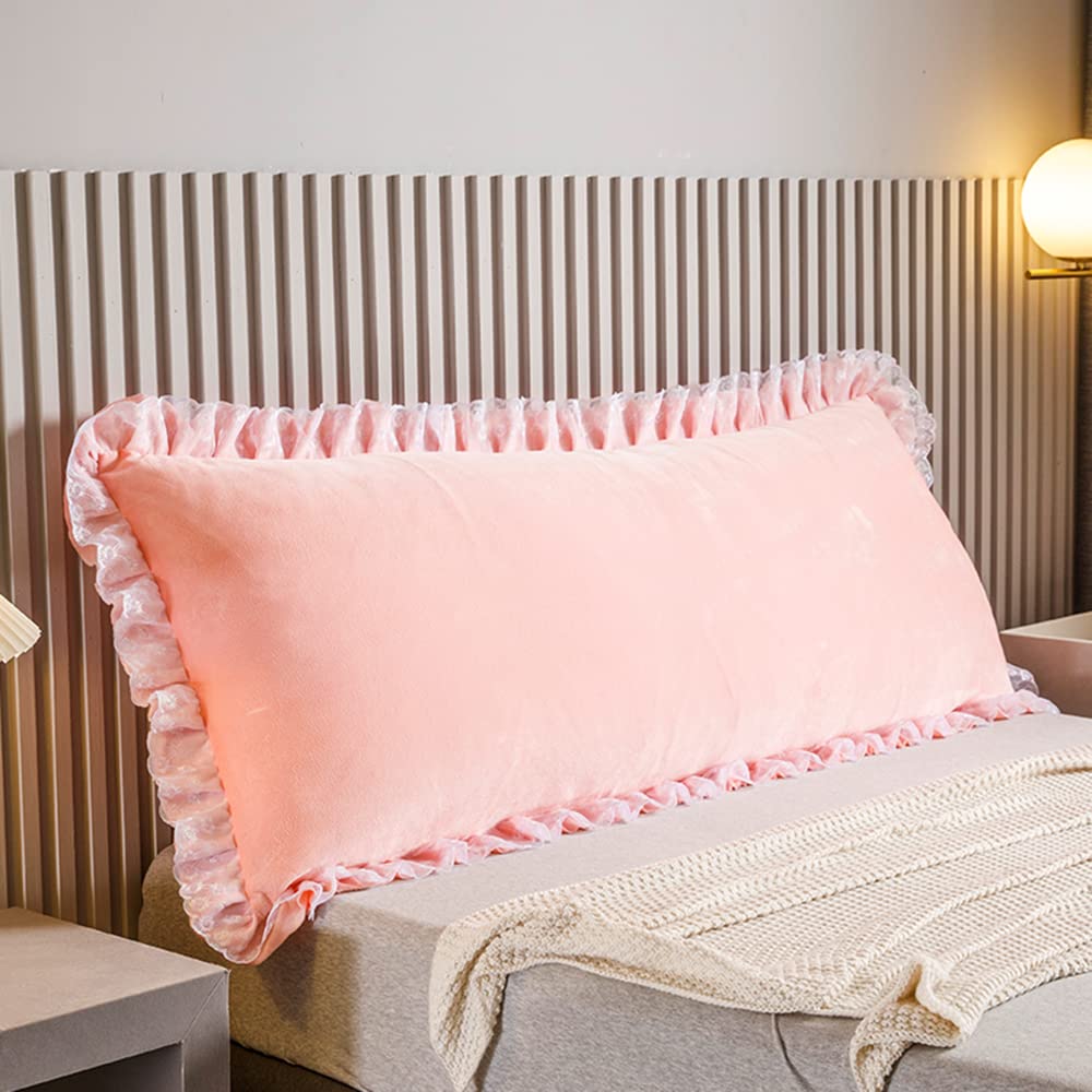 Coussin De Lecture Pour Tête De Lit Et Canapé - Soutien Lombaire, Confortable, Plusieurs Tailles Et Couleurs (rose Clair, 120x50x5 Cm)