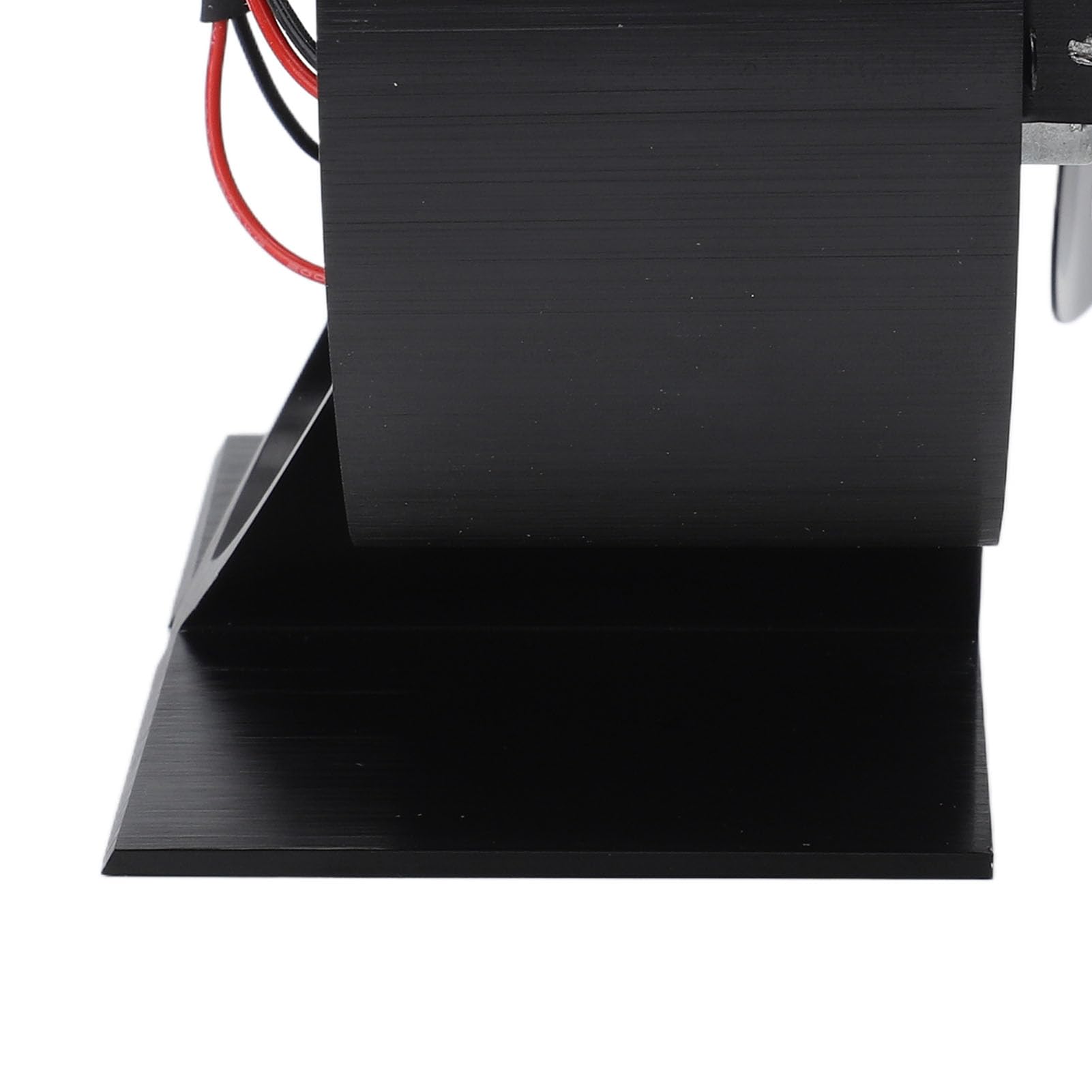 Ventilatore per stufa a legna e a cherosene con 4 pale in lega di alluminio, alimentato a calore. Circolazione del calore efficiente, funzionamento silenzioso, struttura res (Nera)