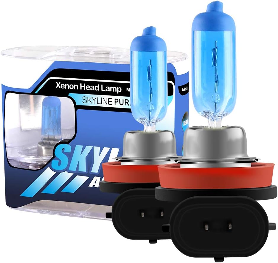 2Pcs H8 35W Super Bright White 5000K Halogen Xenon Light Bulb 12V Car Headlight Fog Light Lamp Replacement