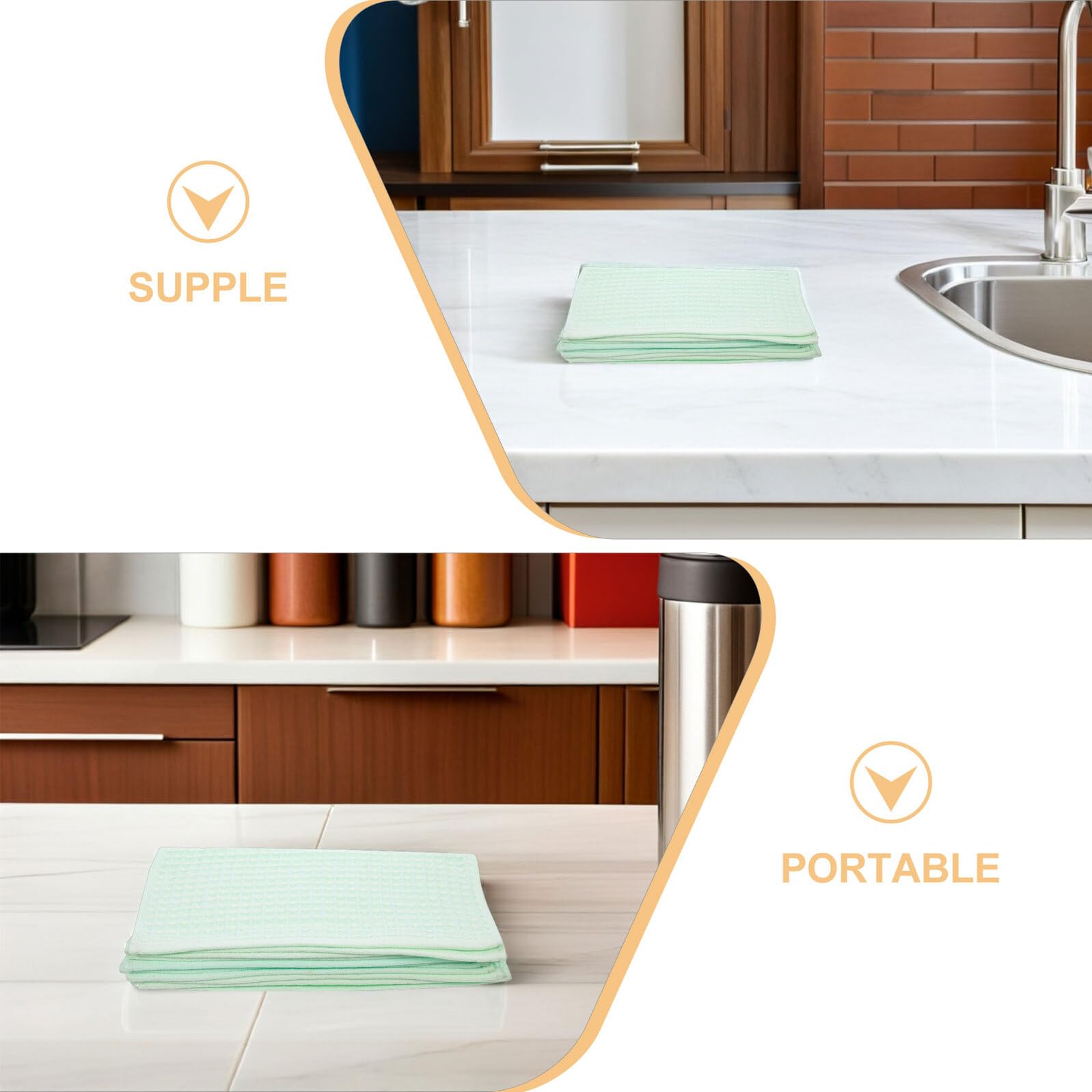 Mikinona Paños de Cocina de Algodón 100% Absorbentes 35X35 CM Color Verde Claro 10 Unidades para Limpiar Platos y Secar Manos Textiles de Cocina Lavables y Suaves para Uso Diario Hogar