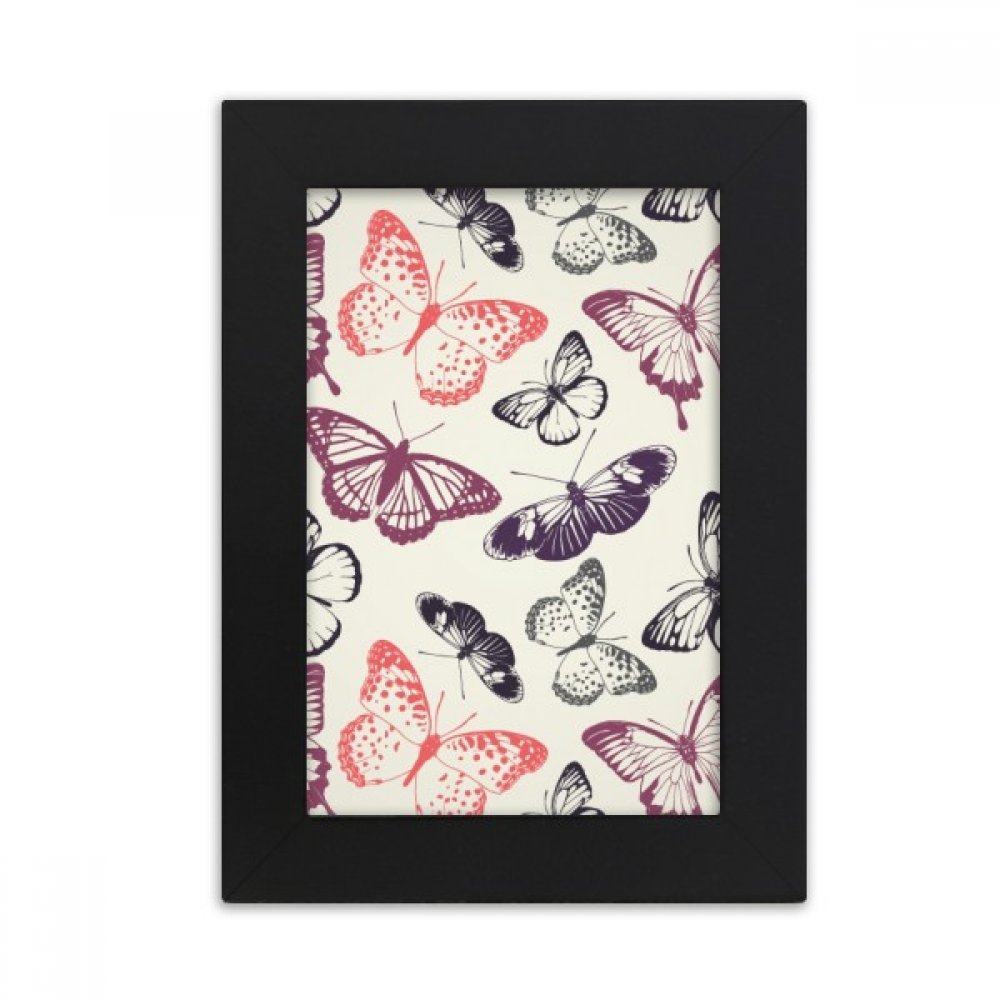 Cadre photo noir 5x7 pouces fond rose pale papillon cadre pour photo 10x15cm de table