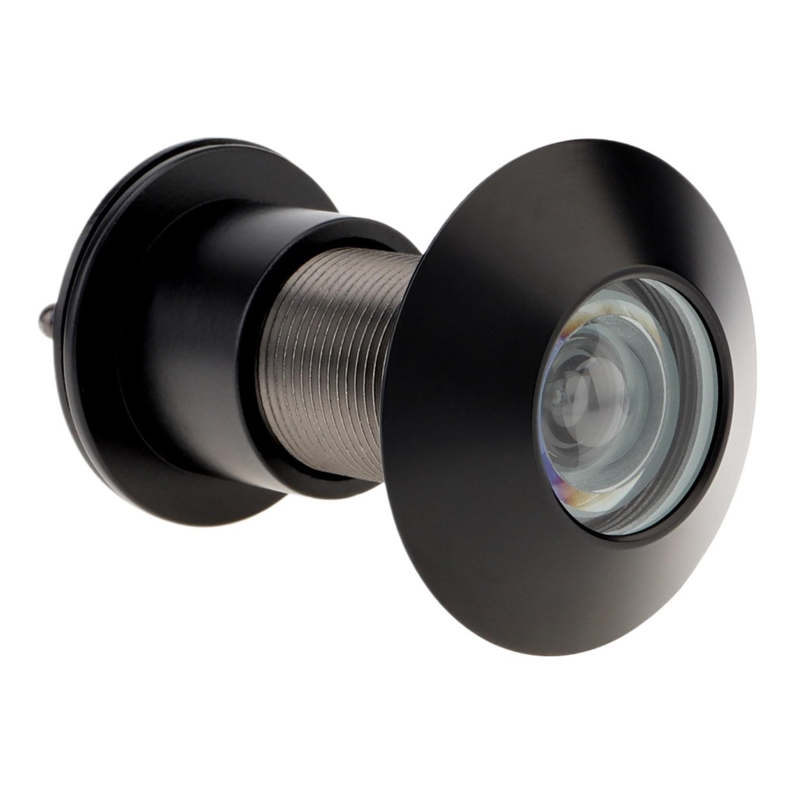 Giuplokid Black Door Viewer Spy Hole, Brass 220 Degree Door Peephole Glass Lens 1.61-2.08 Inches Multicolor(Black)