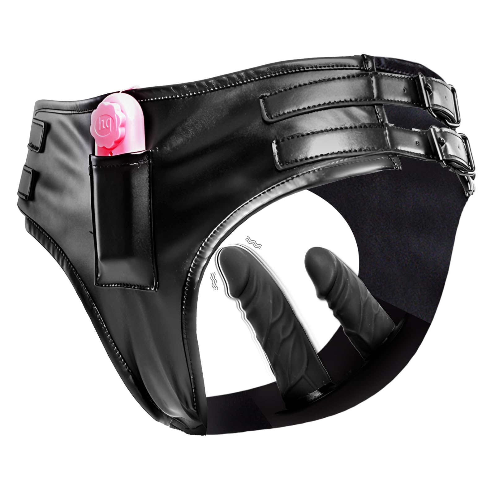 Amazon.com: Strap-On Vibrating Dildo Pants, 2 Size Wearable Dildos Harness  for G-Spot Anus Stimulator Vagina Masturbator Sex Underwear for Women  Lesbian2AAA Batteries Required : Health & Household