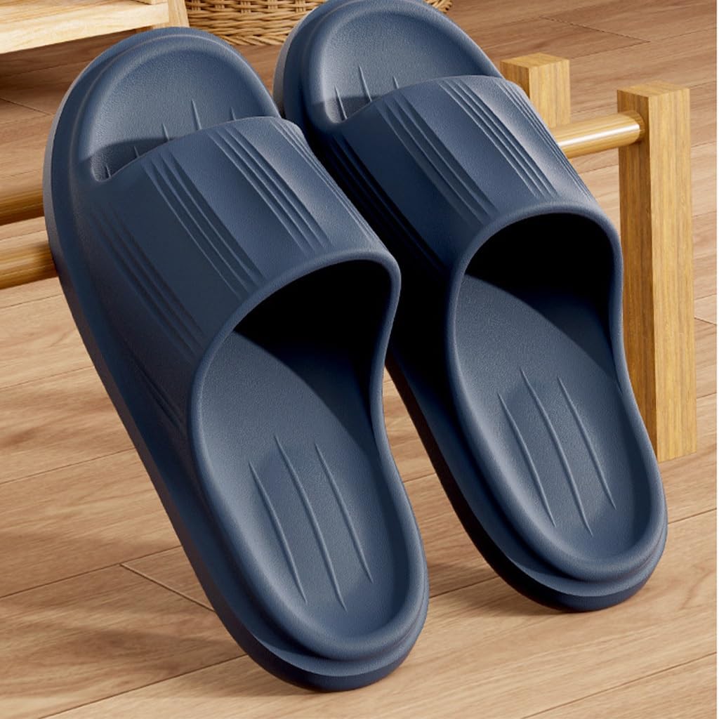 Zapatillas de Verano para Parejas en casa para Hombres y Mujeres, Zapatillas de Interior Antideslizantes para Ducha para Hombres, Sandalias de Playa con Punta Abierta (Gris, 40/41 EU)