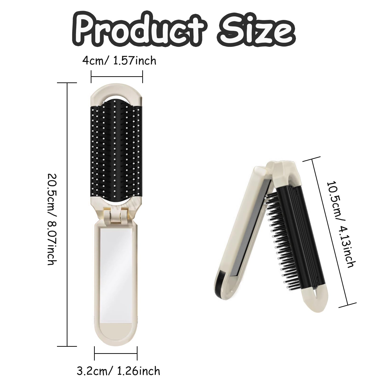 KASESSS 2 Pcs Detangle Hair Brush, Foldable Hair Brush Women - Image 2