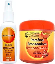 Kit Bronze Parafina Bronzeadora 180g E Oleo Bronzeador 120ml