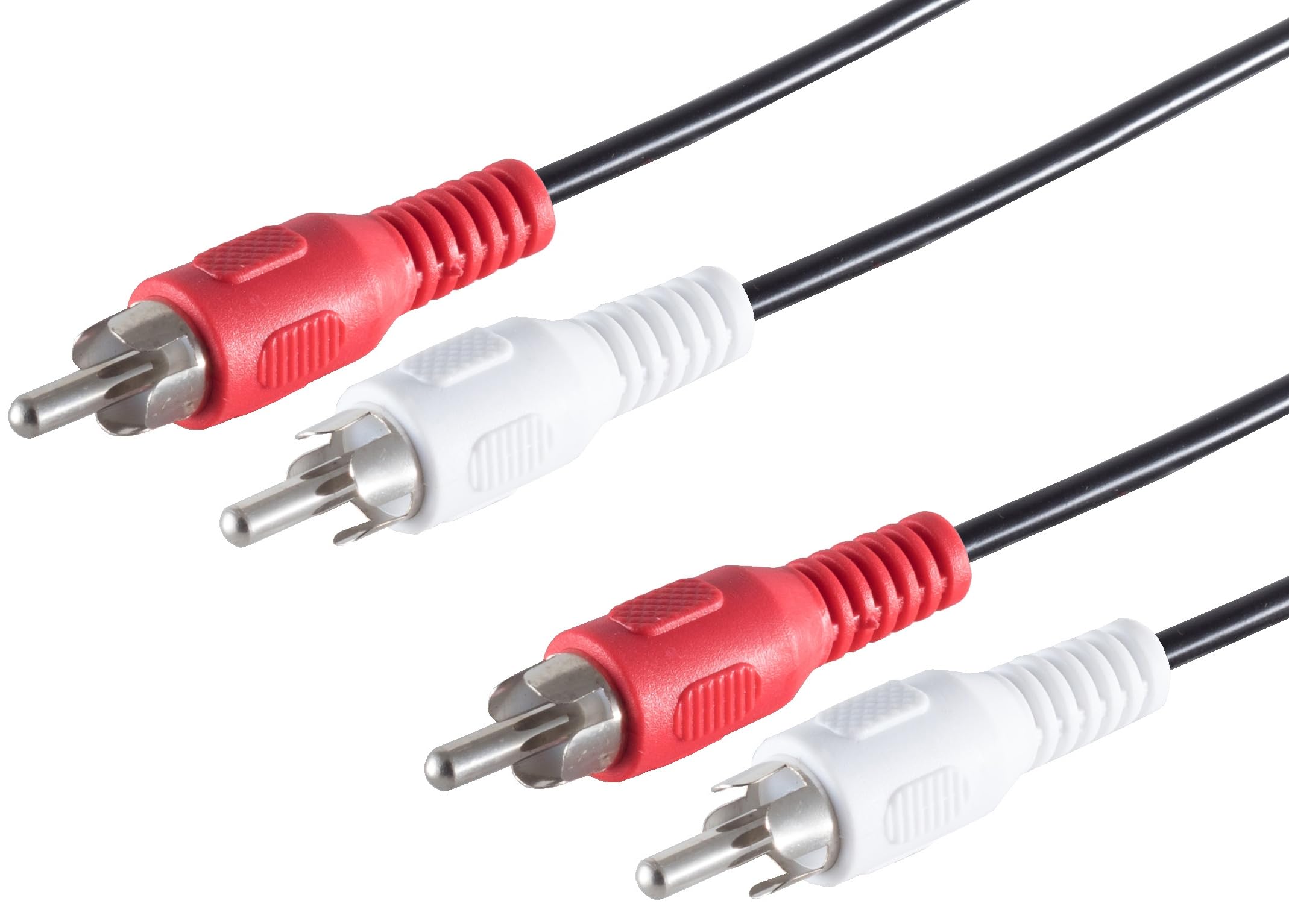 1aTTack.de 1 x 15 m RCA Cable 2 RCA Male to 2 RCA Male Stereo Audio Connection Cable Moulded Connectors Nickel-Plated Contacts for HiFi TV Amplifier