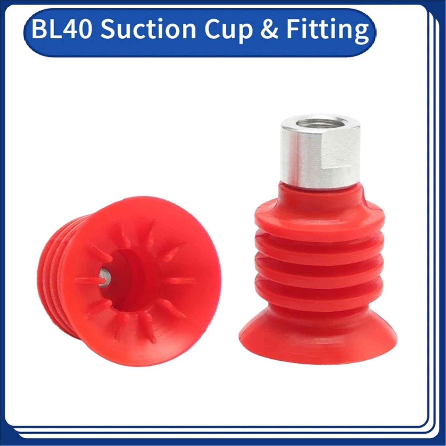 1PCS Manipulator 4.5 Layers Suction Cups BL40 Vacuum Chuck Sucker Fitting Bracket Pneumatic Silicone Packing Bag Pad(BL40 Fitting)