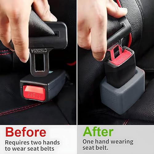Miniatura 4 de BELOMI Paquete de 2 soportes para hebilla de cinturón de seguridad, fácil acceso a las hebillas de los asientos traseros, hebilla de cinturón de