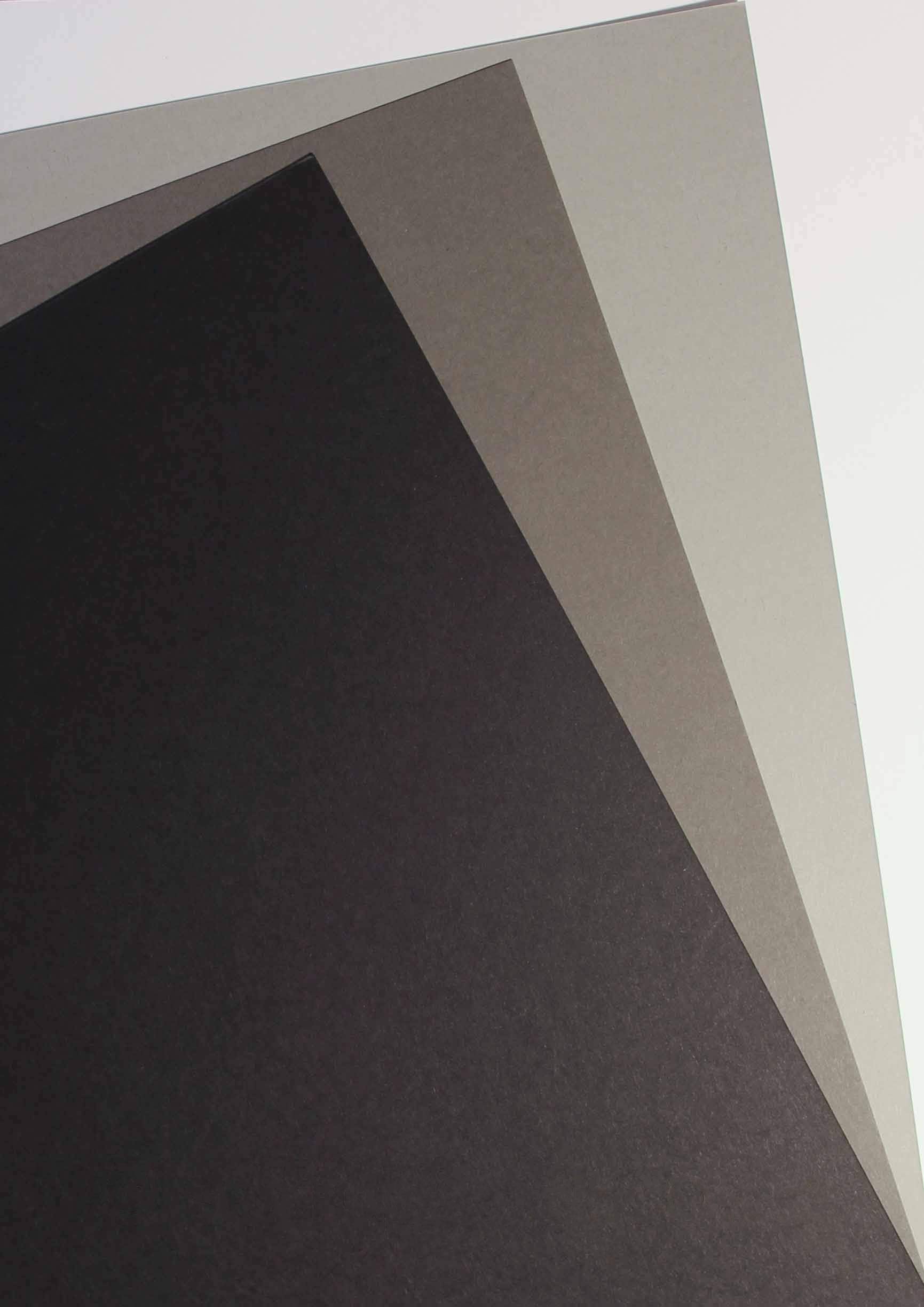 Card A4 250gsm - Soho Paper Products - Packs of 100 Sheets (Assorted Grey Scale)