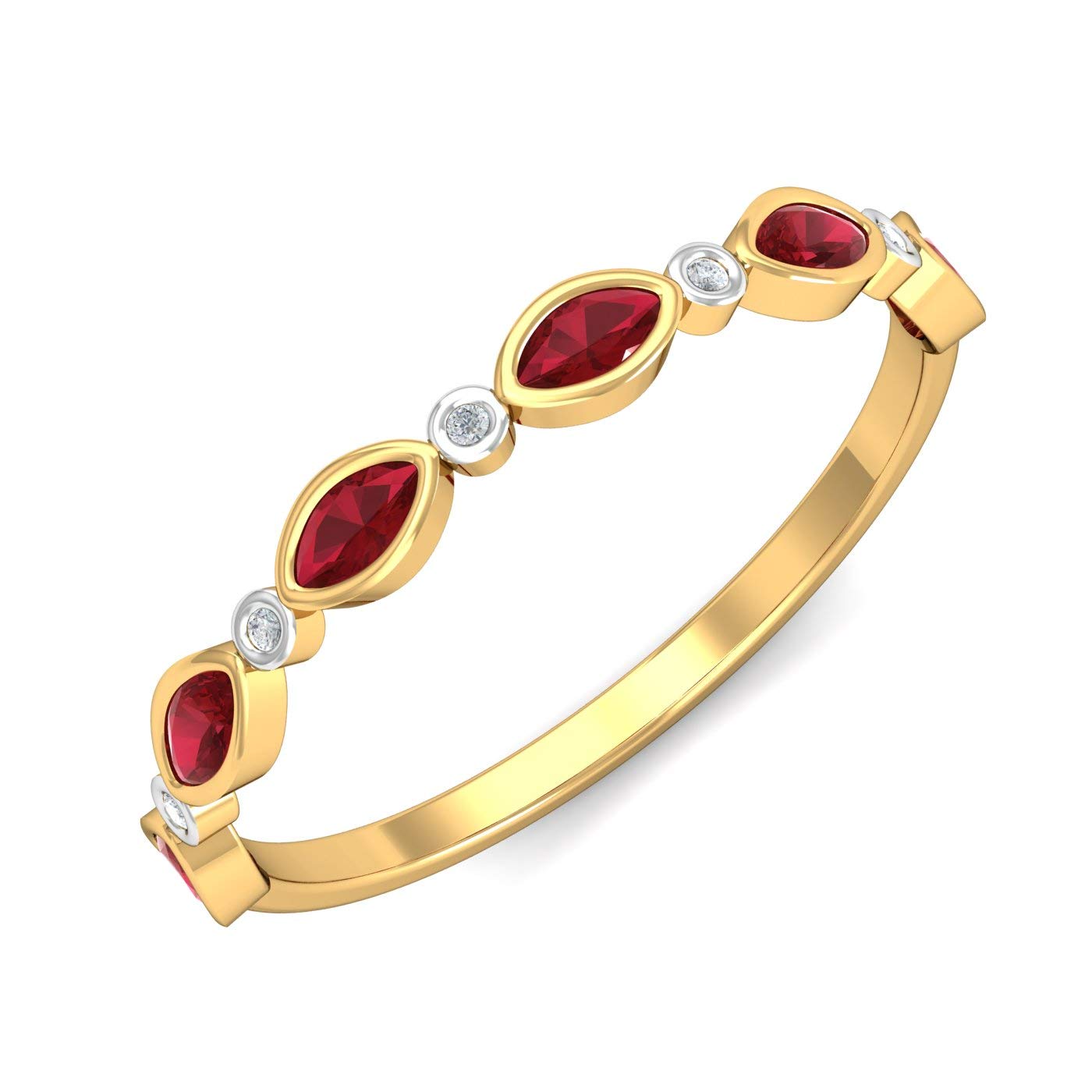 18K Gold, Ruby and Diamond Delight ring for women Size 17-image-33