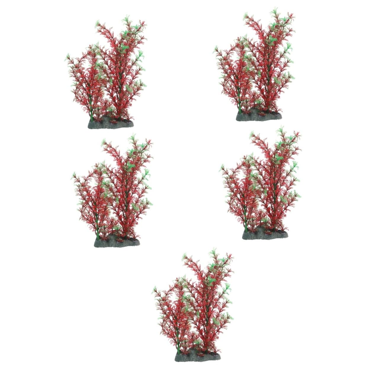 Toddmomy 5 Piezas paisajismo del Acuario Plantas Acuario Falsa Tanque Peces decoración pecera Adornos pecera Ornamento Plantas Falsas Césped Artificial Acuario Decoraciones Grandes
