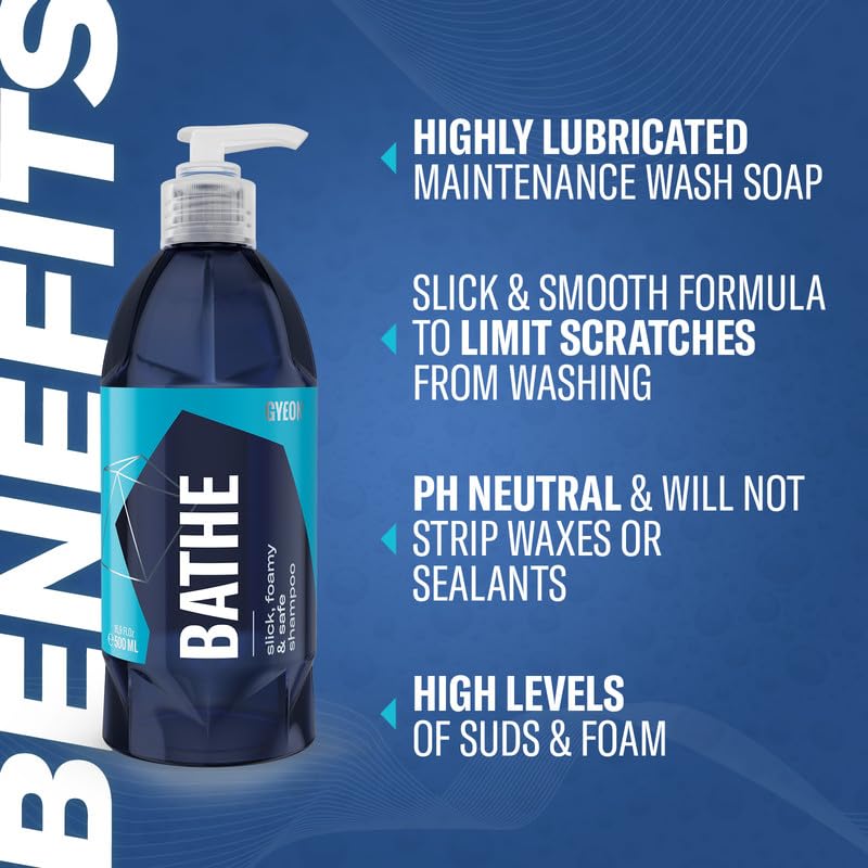 Image of GYEON Wet Coat Kit - Hydrophobic Ceramic Spray Coating for Cars - High Gloss Solutions for Your Car Paint Wheels and Glass - Spray On Rinse Off Easy DIY Use Formula