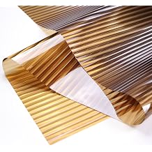 Sunice Amber Color Reeded Window Film Self-Adhesive Privacy Decals Film Brown Frosted Film for Home Bathroom Office 60"x787"