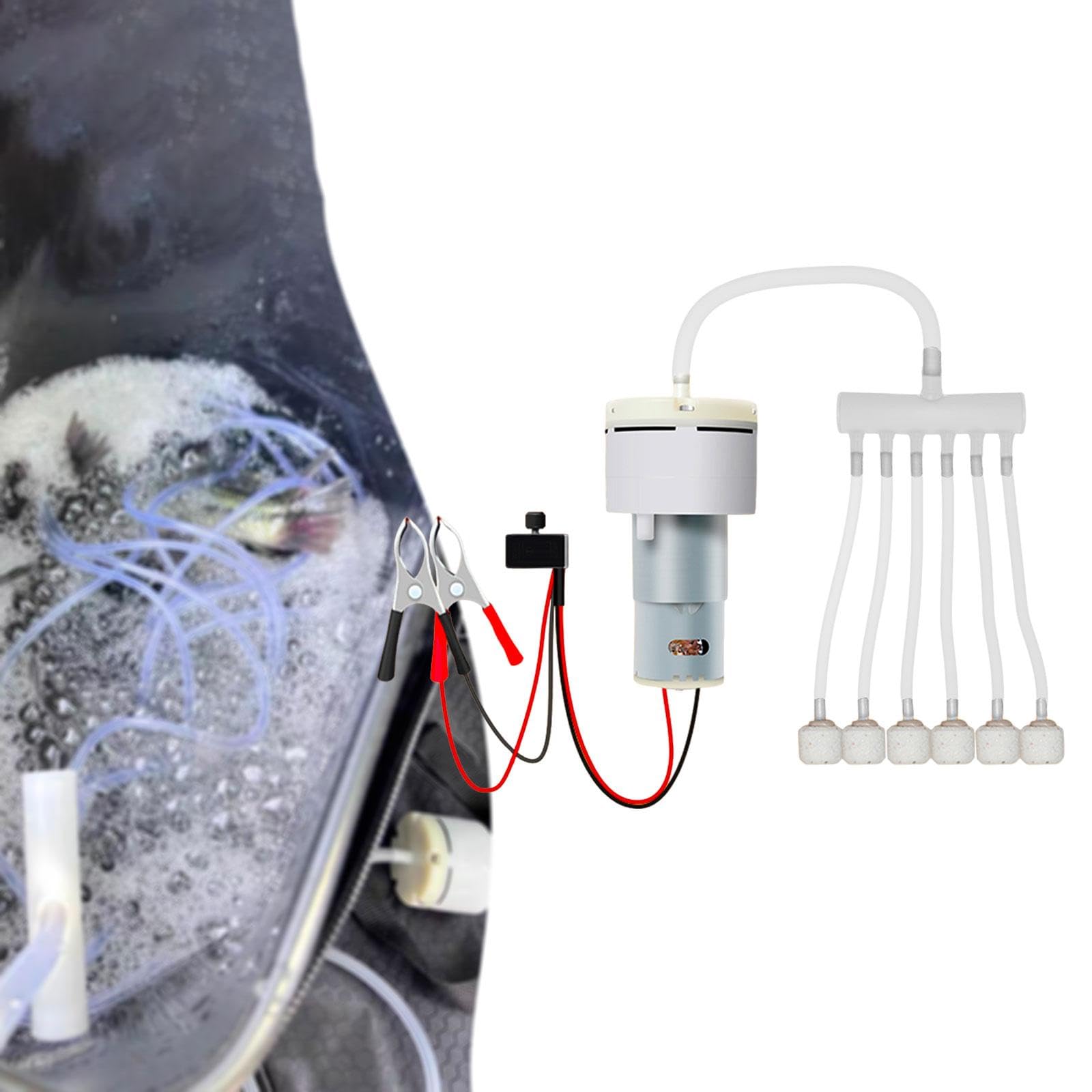 Mini Pompa Acquario Aeratore Portatile Silenzioso Bubbler Materiale PP Accessori Adatta per Pesci Auto Ambienti Ridotti Applicazioni Esterne, Stile 2