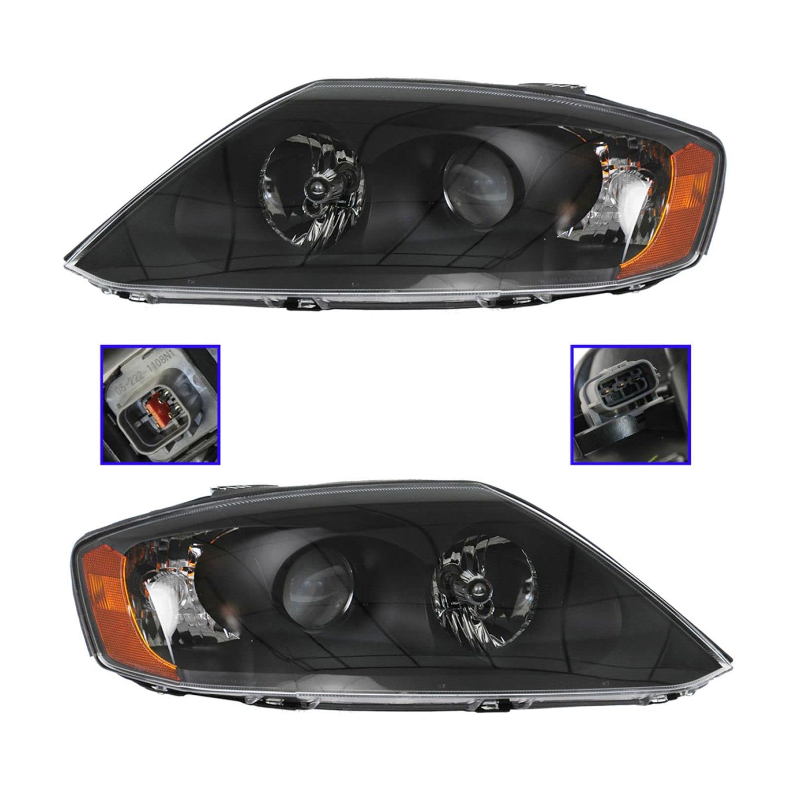 Amazon.com: Headlight Assembly Set Headlights Driver & Passenger Side ...