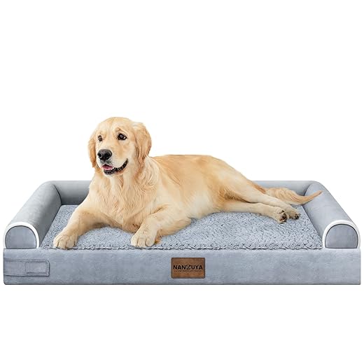 Large Dog Bed Orthopedic Washable: Beds Bolster XL Bed Large Big Dogs Memory Foam Couch Sofa Waterproof with Removable Cover